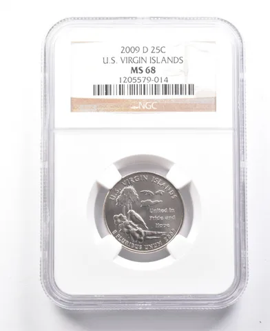2009-D Washington State Quarter US Virgin Islands MS68 NGC *7675