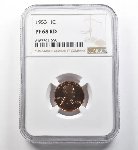 1953 Lincoln Wheat Cent PF68 RD NGC *8107
