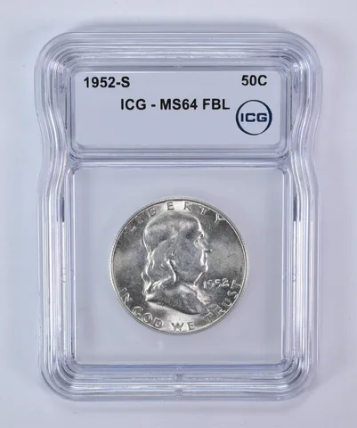 1952-S Franklin Half Dollar MS64 FBL ICG
