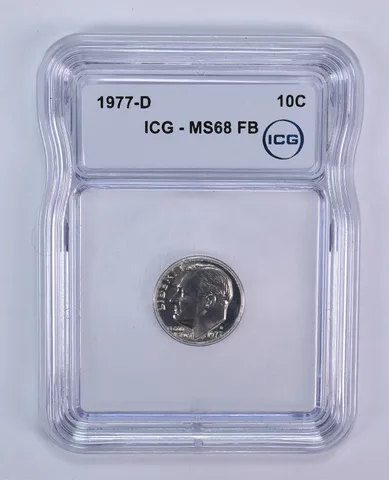 1977-D Roosevelt Dime MS68 FB ICG