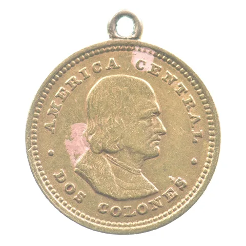 1900 Costa Rica 2 Colones Gold *4632