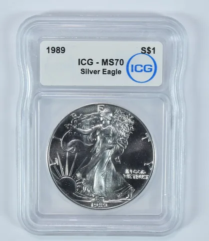 1989 American Silver Eagle MS70 ICG