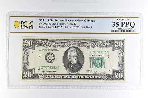 1969 $20 Chicago IL FRN Fr#2067-G Choice VF 35 PPQ PCGS *4991