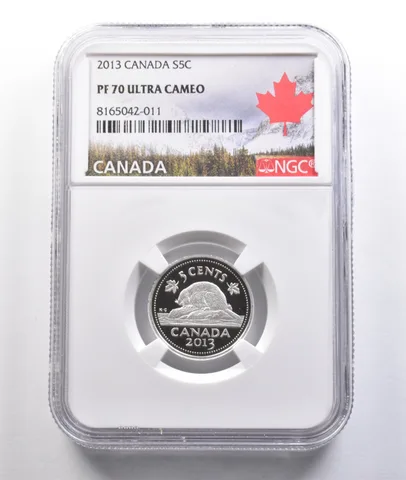 2013 Canada 5 Cents Silver PF70 UCAM NGC a6934