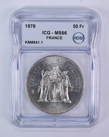 1978 France 50 Francs KM#941.1 MS66 ICG