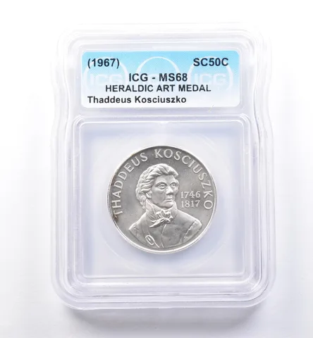 (1967) So Called Half Dollar Thaddeus Kosciuszko MS68 ICG *8495