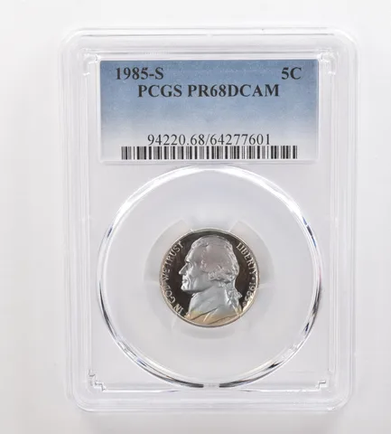 1985-S Jefferson Nickel PR68 DCAM PCGS Beautiful Tone *3292