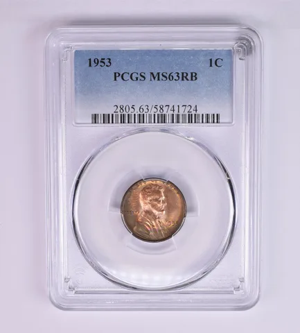 1953 Lincoln Wheat Cent MS63 RB PCGS Beautiful Tone *1230