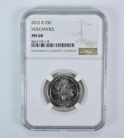 2012-D Washington Quarter ATB Volcanoes MS68 NGC