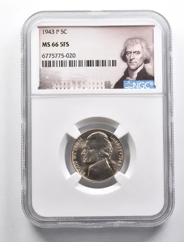 MS66 5FS 1943-P Jefferson Nickel NGC *4950