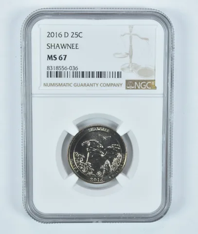2016-D Washington Quarter Shawnee ATB MS67 NGC