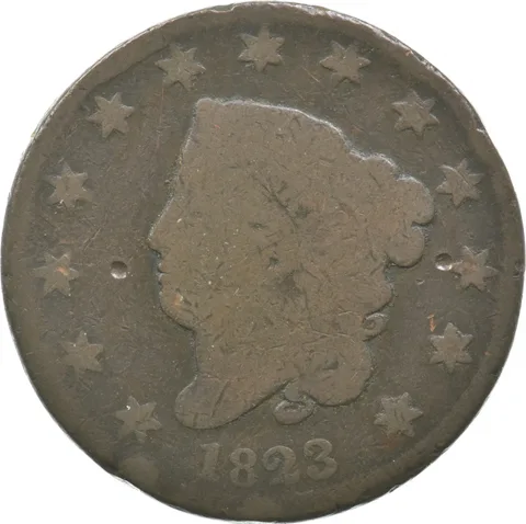 1823 Matron Head Large Cent a2348