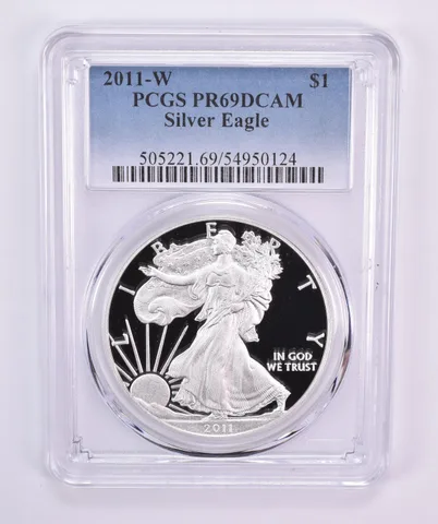 2011-W American Silver Eagle PR69 DCAM PCGS Blue Label
