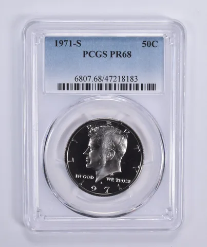 1971-S Kennedy Half Dollar PR68 PCGS Blue Lbl