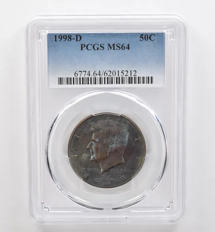 1998-D Kennedy Half Dollar MS64 PCGS Beautiful Tone *9272
