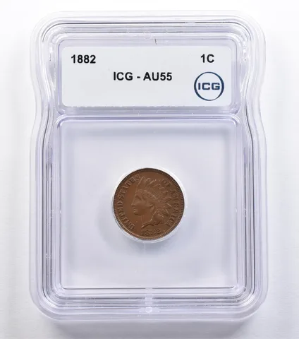 1882 Indian Head Cent AU55 ICG *2210