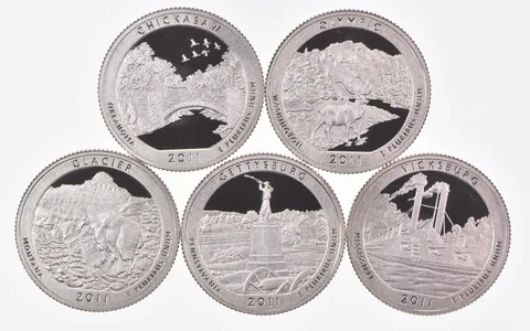 2011-S America The Beautiful Quarters (clad) From Proof Set (5 coins)