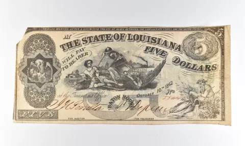 1862 $5 Baton Rouge LA Obsolete Note *8307