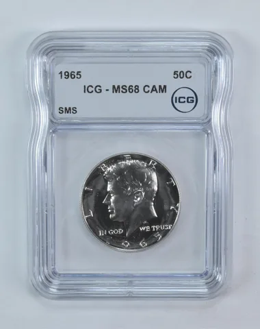 1965 Kennedy Half Dollar SMS MS68 CAM ICG