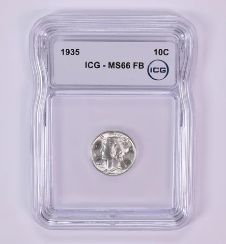 1935 Mercury Dime MS66 FB ICG *1783