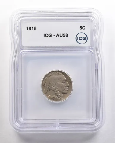 1915 Indian Head Buffalo Nickel AU58 ICG *4426