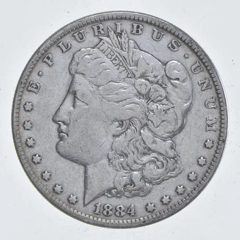 Early - 1884 Morgan Silver Dollar - 90% US Coin *914