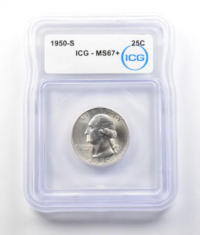 1950-S Washington Quarter MS67+ ICG a9447