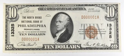 1929 $10 Philadelphia PA National Currency Ch#13325 *8962