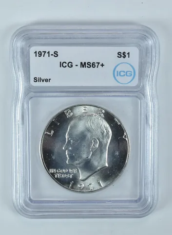 1971-S Eisenhower $1 Silver 40% MS67+ ICG
