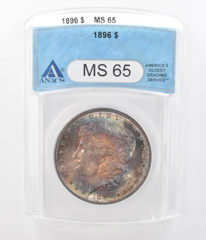1896 Morgan Silver Dollar MS65 ANACS Beautifully Toned *8272