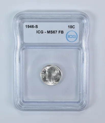 1946-S Roosevelt Dime MS67 FB ICG