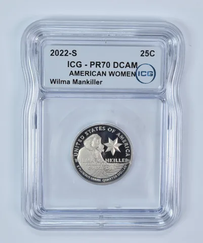 2022-S American Women Quarter Wilma Mankiller PR70 DCAM ICG