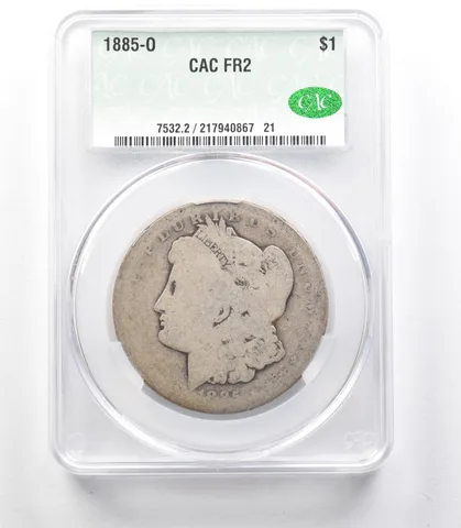 1885-O Morgan Silver Dollar FR2 CAC Lowball *3327