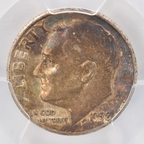 1958 Roosevelt Dime XF45 PCGS Beautiful Tone *0776