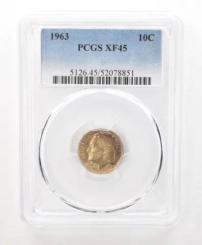 1963 Roosevelt Dime XF45 PCGS Beautiful Tone a6641