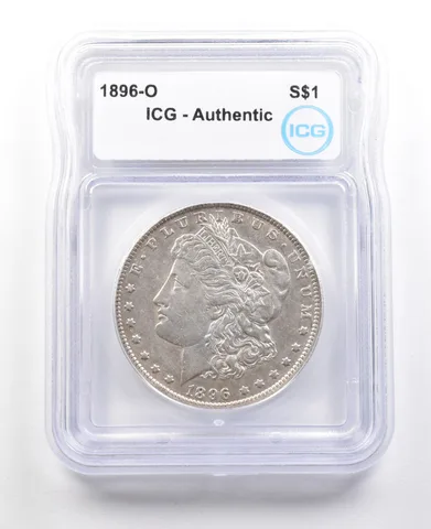 1896-O Morgan Silver Dollar Authentic ICG *3621