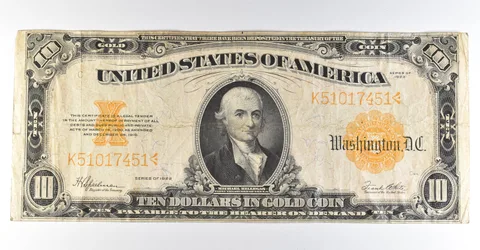 1922 $10 Gold Certificate Large Note Yellow Seal *8356