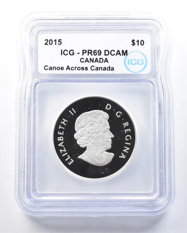 2015 Canada 10 Dollars Canoe Across Canada PR69 DCAM ICG *8987