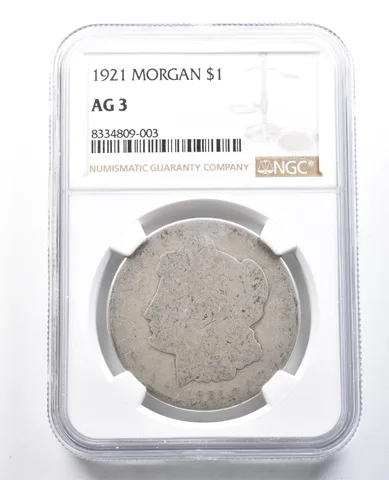 1921 Morgan Silver Dollar AG3 NGC Lowball *8257