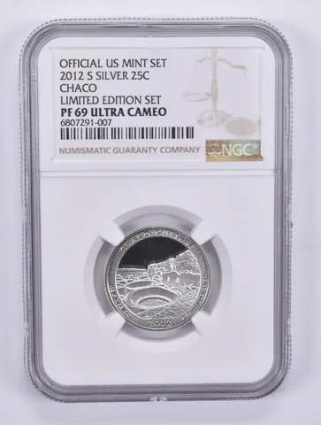 2012-S Quarter Silver Chaco Limited Edition Set PF69 UCAM NGC