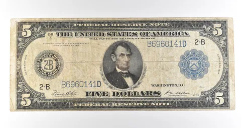 1914 $5 New York NY FRN Blue Seal Large Note Fr#851a *4643