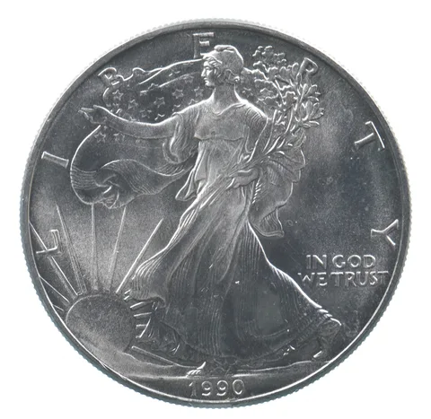 Better Date 1990 American Silver Eagle 1 Troy Oz .999 Fine Silver *640