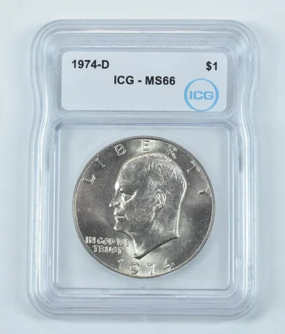 1974-D Eisenhower $1 MS66 ICG