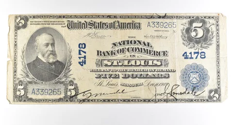 1902 $5 St Louis MO National Currency Ch#4178 *2772
