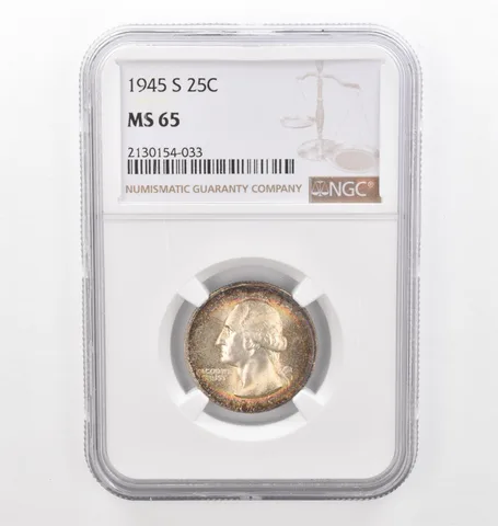 1945-S Washington Quarter MS65 NGC Beautiful Tone *2248