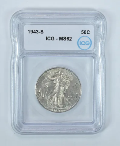 1943-S Walking Liberty Half Dollar MS62 ICG