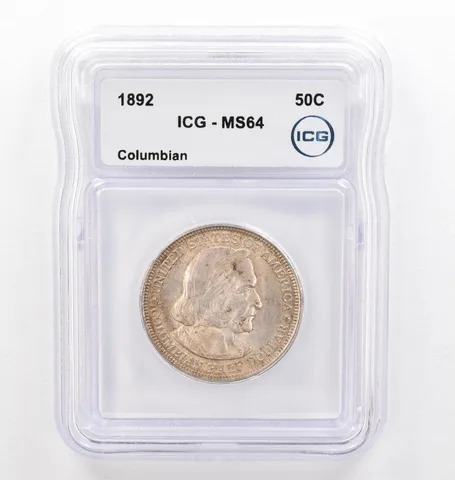 1892 Columbian Exposition Half Dollar MS64 ICG Beautiful Tone *0245
