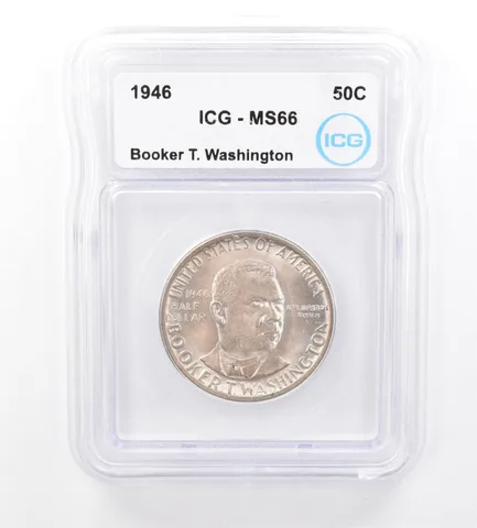 1946 Booker T Washington Commemorative Half Dollar MS66 ICG Beautiful Tone *1692
