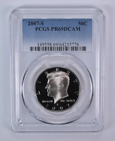 2007-S Kennedy Half Dollar PR69 DCAM PCGS Blue Label