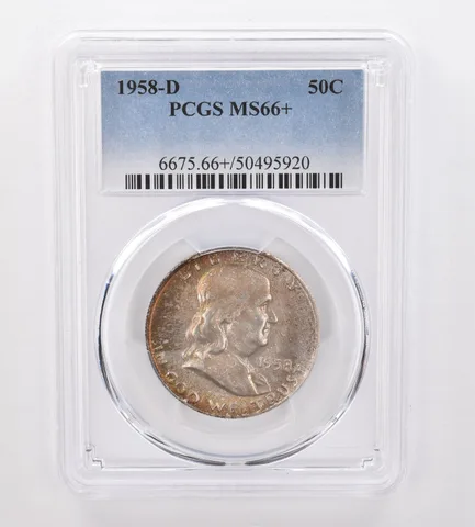 1958-D Franklin Half Dollar MS66+ PCGS Beautiful Tone *9984